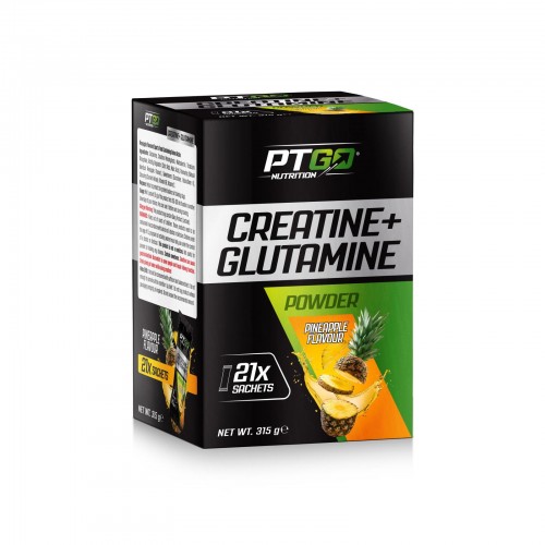 PTGO NUTRİTİON CREATİNE+GLUTAMİNE 21 ŞASE x 15 GRAM ANANAS AROMALI