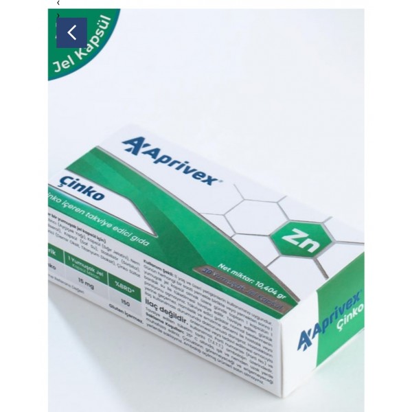 Aprivex Çinko 30 Yumuşak Kapsül
