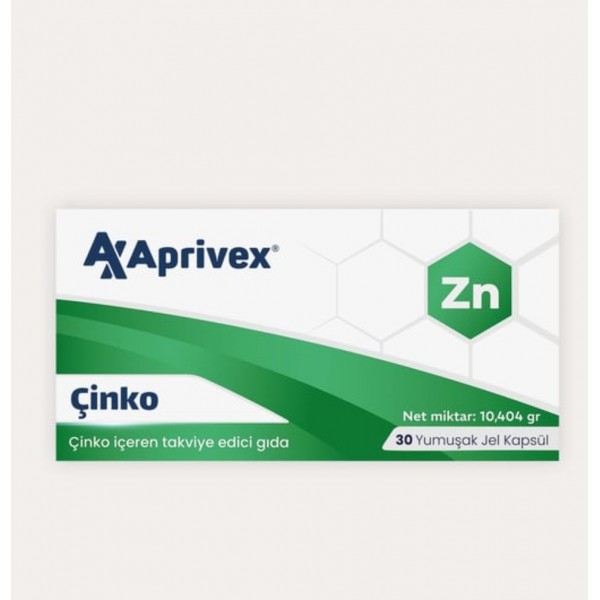 Aprivex Çinko 30 Yumuşak Kapsül