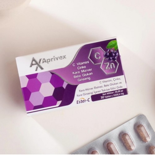 Aprivex Sambucus Nigra (Kara Mürver) Beta Glukan - Ester C – Ginseng 30 tablet