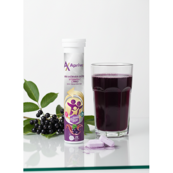 Aprivex Sambucus Nigra - C Vitamini 20 efervesan Tablet