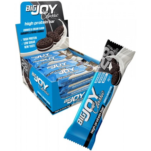 BİG JOY CLASSİC HİGH PROTEİN BAR COOKİES&CREAM 45 GR - 16 ADET