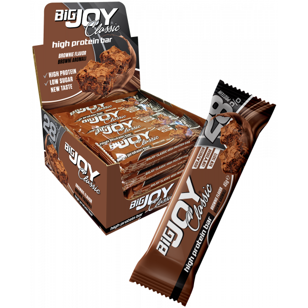 BİG JOY CLASSİC HİGH PROTEİN BAR BROWNİE 45 GR - 16 ADET