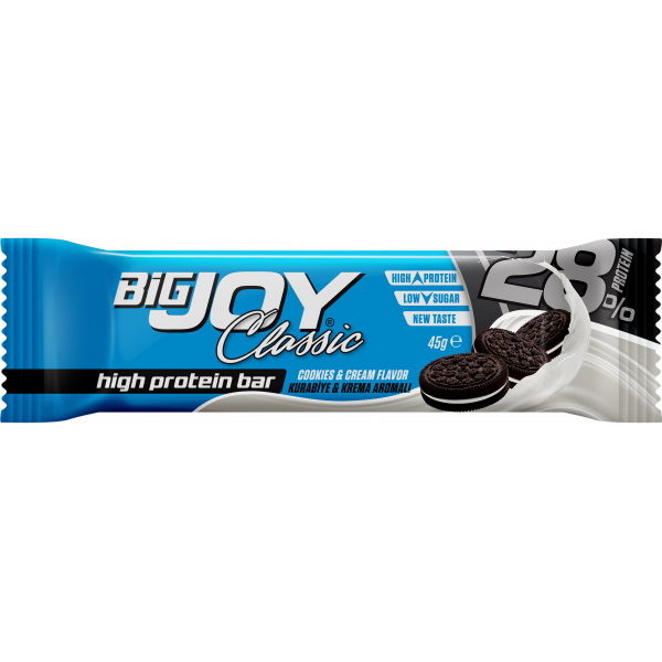 BİG JOY CLASSİC HİGH PROTEİN BAR COOKIES CREAM 45 GR - 1 ADET