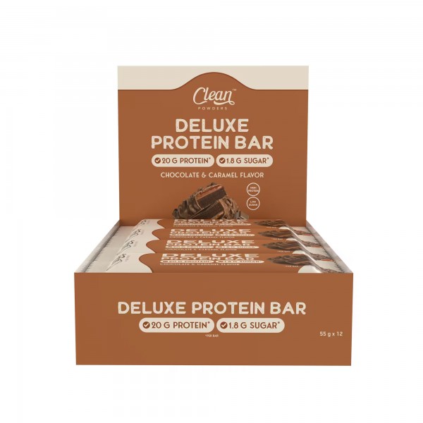 CLEAN POWDERS DELUXE PROTEİN BAR 55 GR 12 ADET ÇİKOLATA