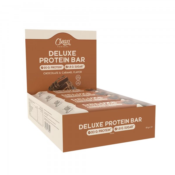 CLEAN POWDERS DELUXE PROTEİN BAR 55 GR 12 ADET ÇİKOLATA KARAMEL