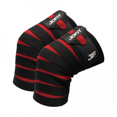JOFİT KNEE WRAPS SİYAH - KIRMIZI