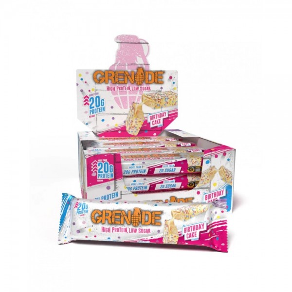 GRENADE BIRTHDAY CAKE PROTEIN BAR 60 GR 12 ADET