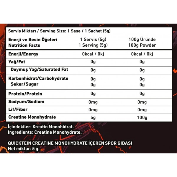 Quicktein - Creatine-Stick 30Şase X 5gr